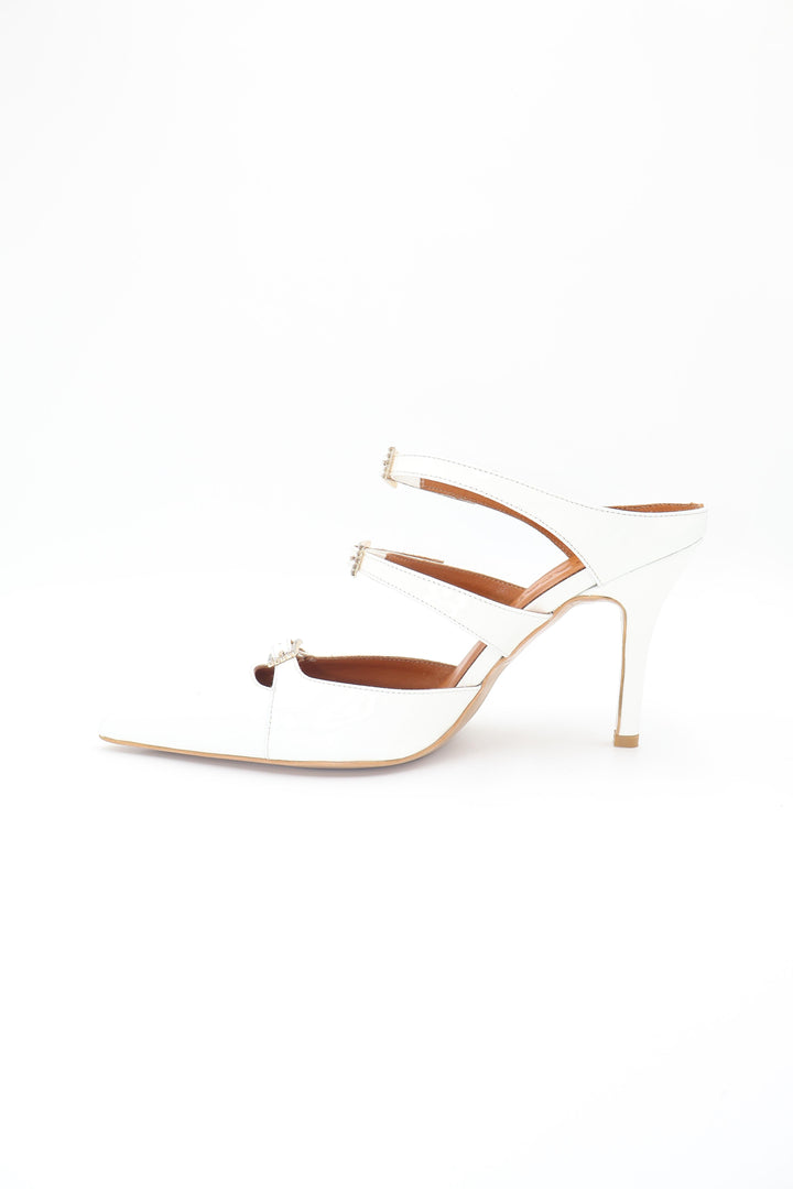 Qafarrin LUMINA IVORY – Hakiki Rugan Dana Deri Mule