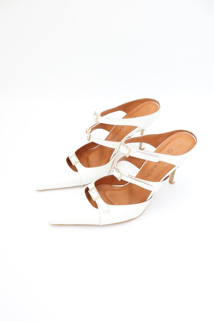 Qafarrin LUMINA IVORY – Hakiki Rugan Dana Deri Mule