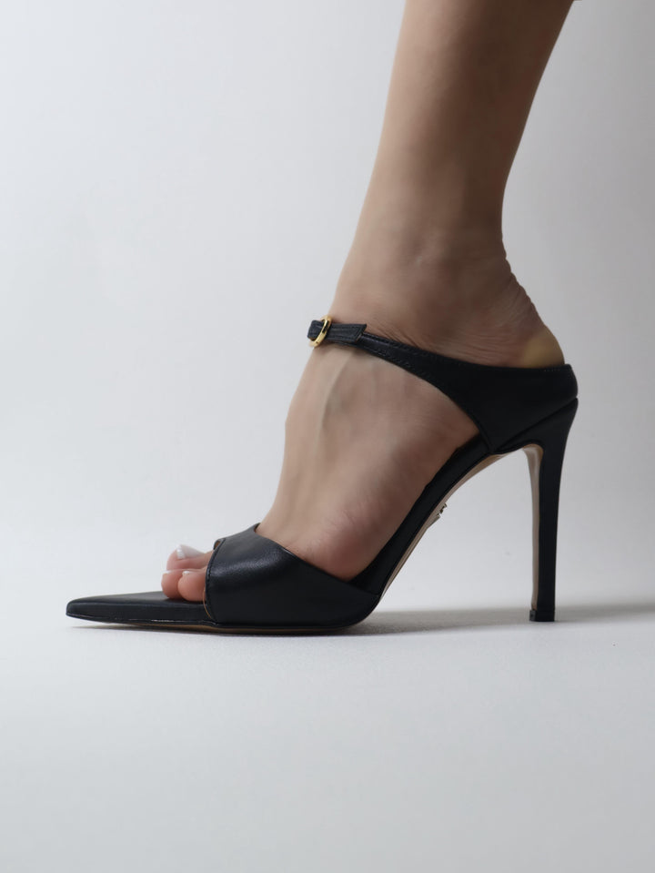 Qafarrin NOIRELLE – Altın Tokalı Hakiki Dana Deri Slingback Mule