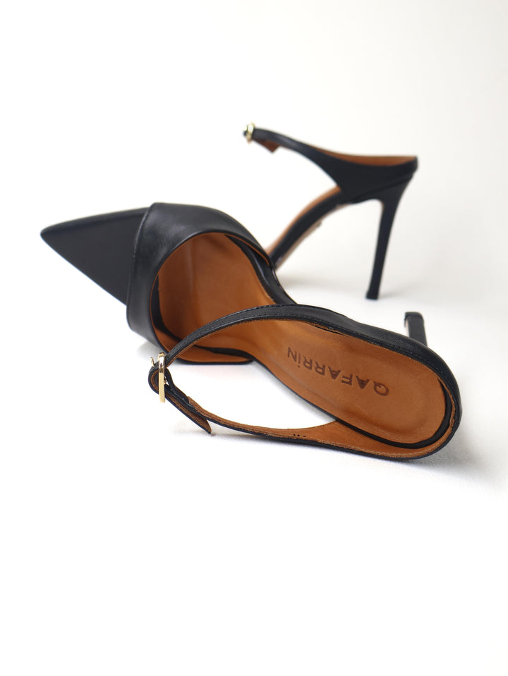 Qafarrin NOIRELLE – Altın Tokalı Hakiki Dana Deri Slingback Mule