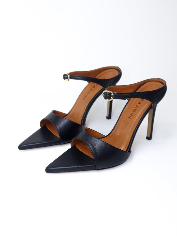 Qafarrin NOIRELLE – Altın Tokalı Hakiki Dana Deri Slingback Mule
