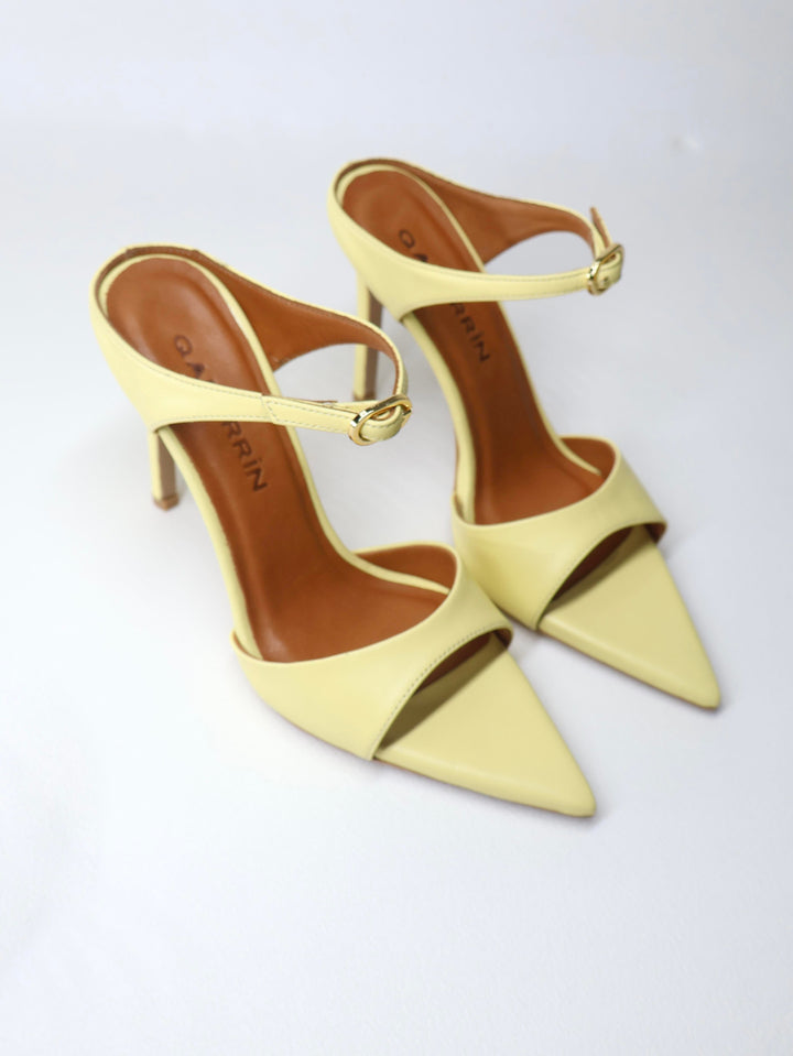 Qafarrin NOIRELLE Soleil – Altın Tokalı Hakiki Dana Deri Slingback Mule