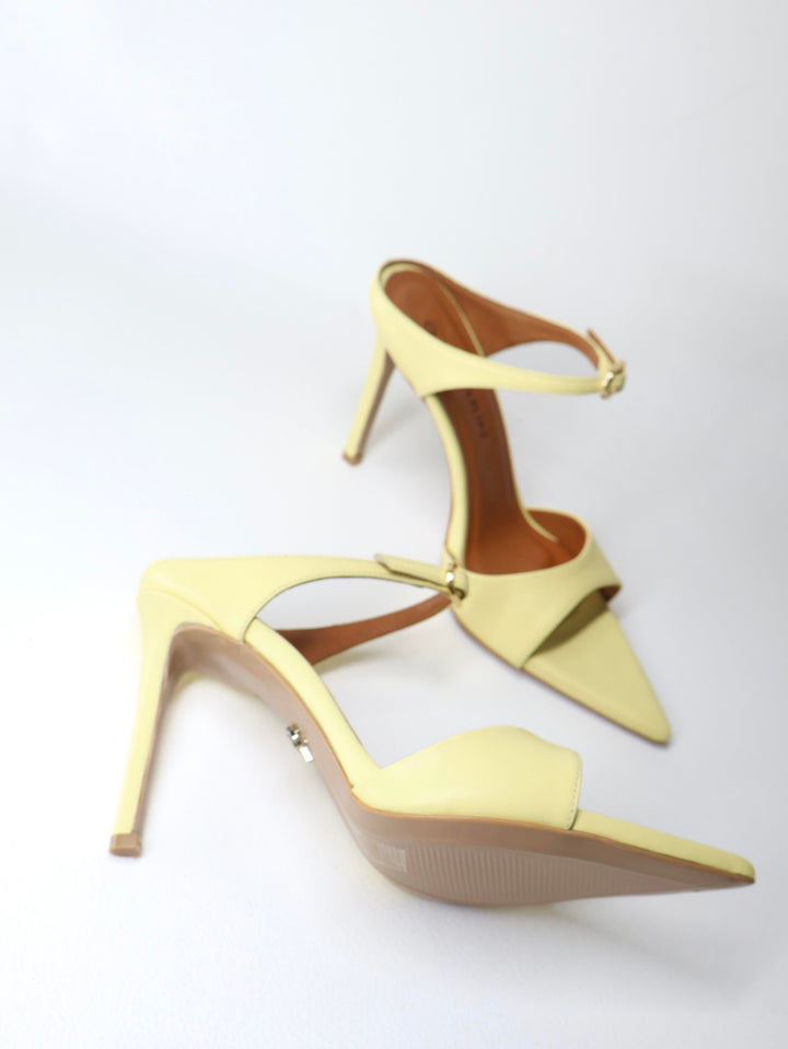 Qafarrin NOIRELLE Soleil – Altın Tokalı Hakiki Dana Deri Slingback Mule
