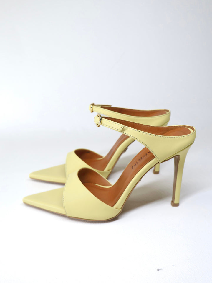 Qafarrin NOIRELLE Soleil – Altın Tokalı Hakiki Dana Deri Slingback Mule