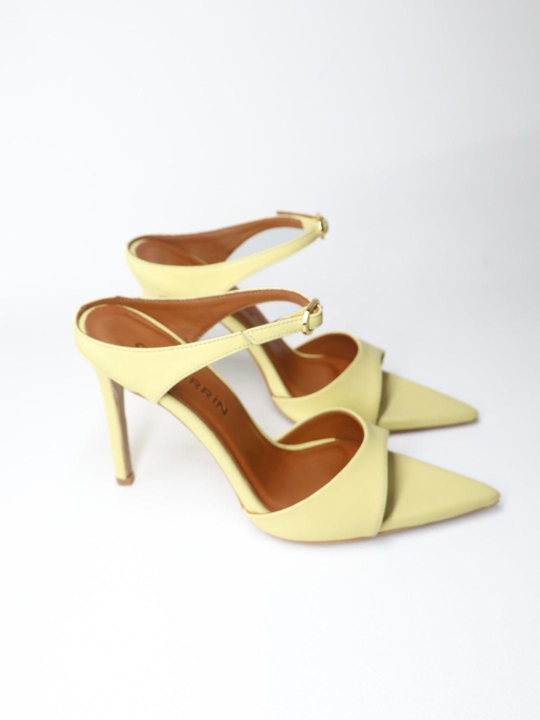 Qafarrin NOIRELLE Soleil – Altın Tokalı Hakiki Dana Deri Slingback Mule
