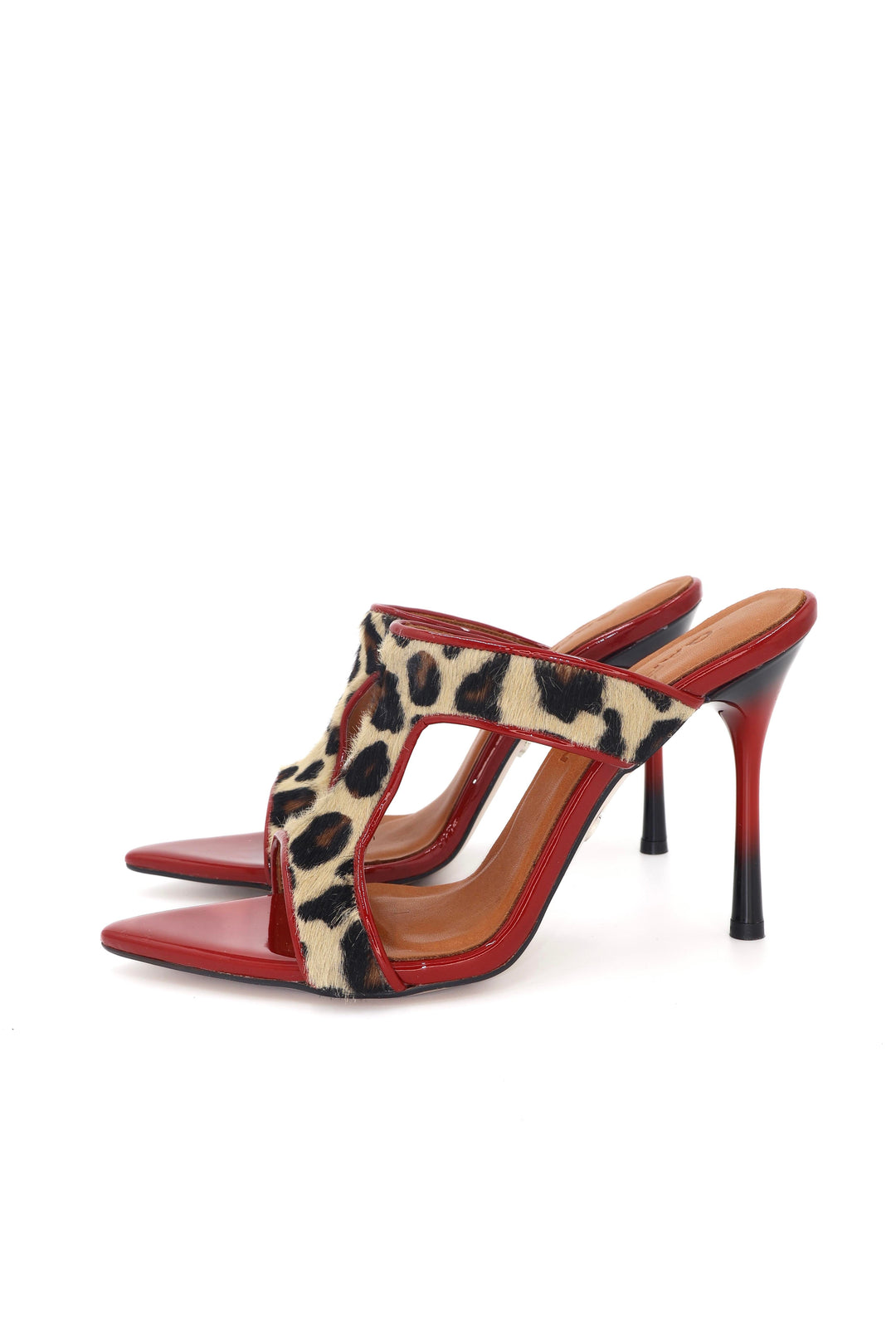 Qafarrin SCARLET SAVAGE – Hakiki Tay Deri Mule Stiletto