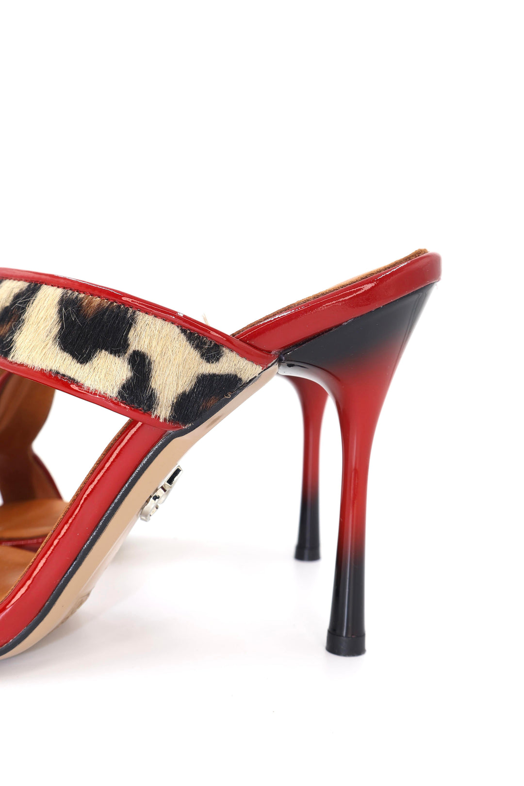 Qafarrin SCARLET SAVAGE – Hakiki Tay Deri Mule Stiletto