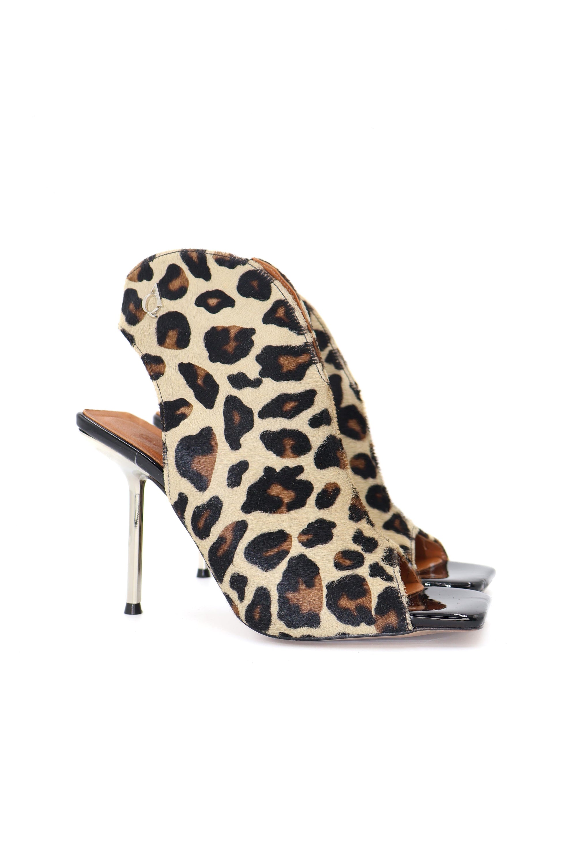 Qafarrin WILD LUXE – Genuine Thai Leather Leopard Peep Toe Bootie