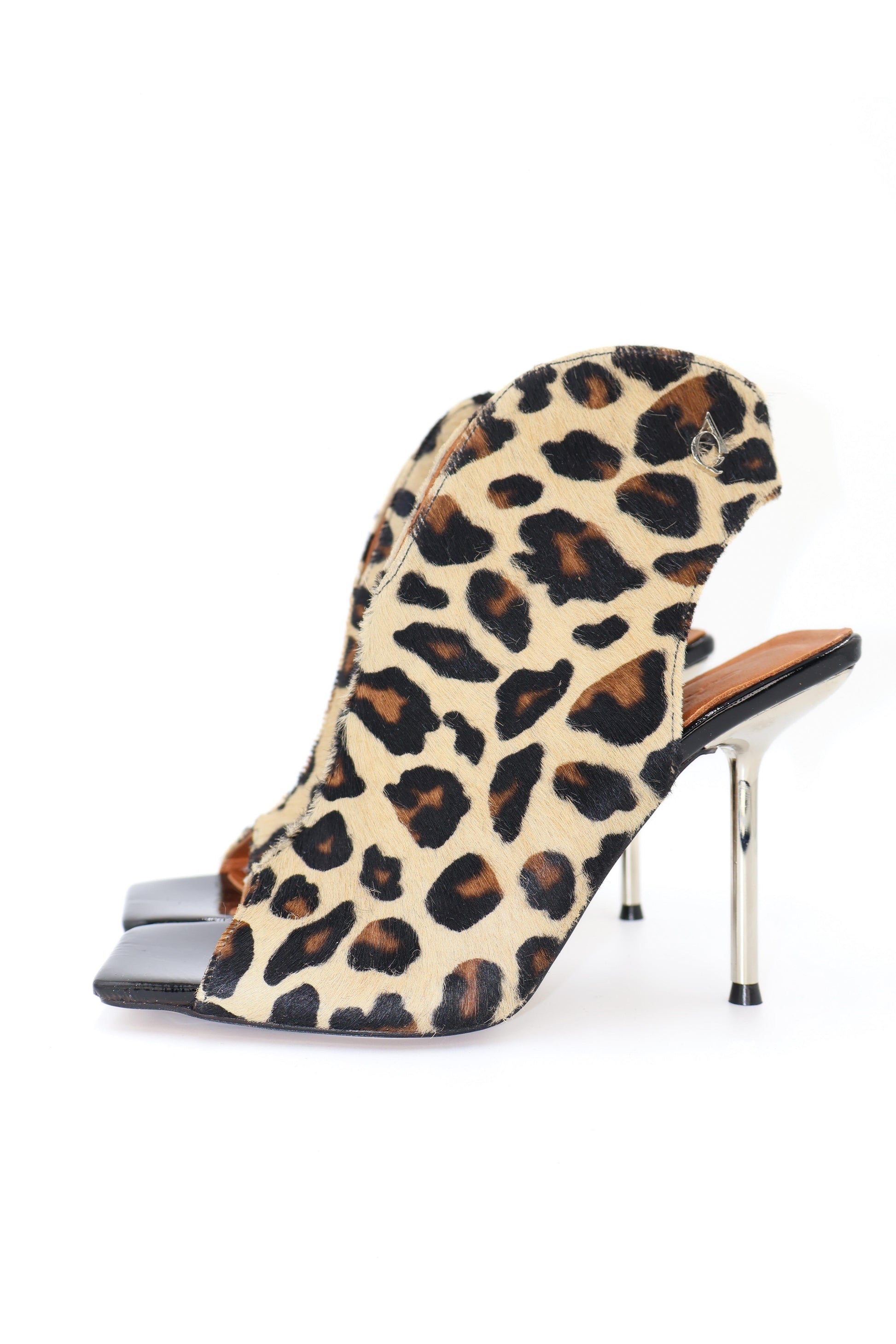 Qafarrin WILD LUXE – Genuine Thai Leather Leopard Peep Toe Bootie