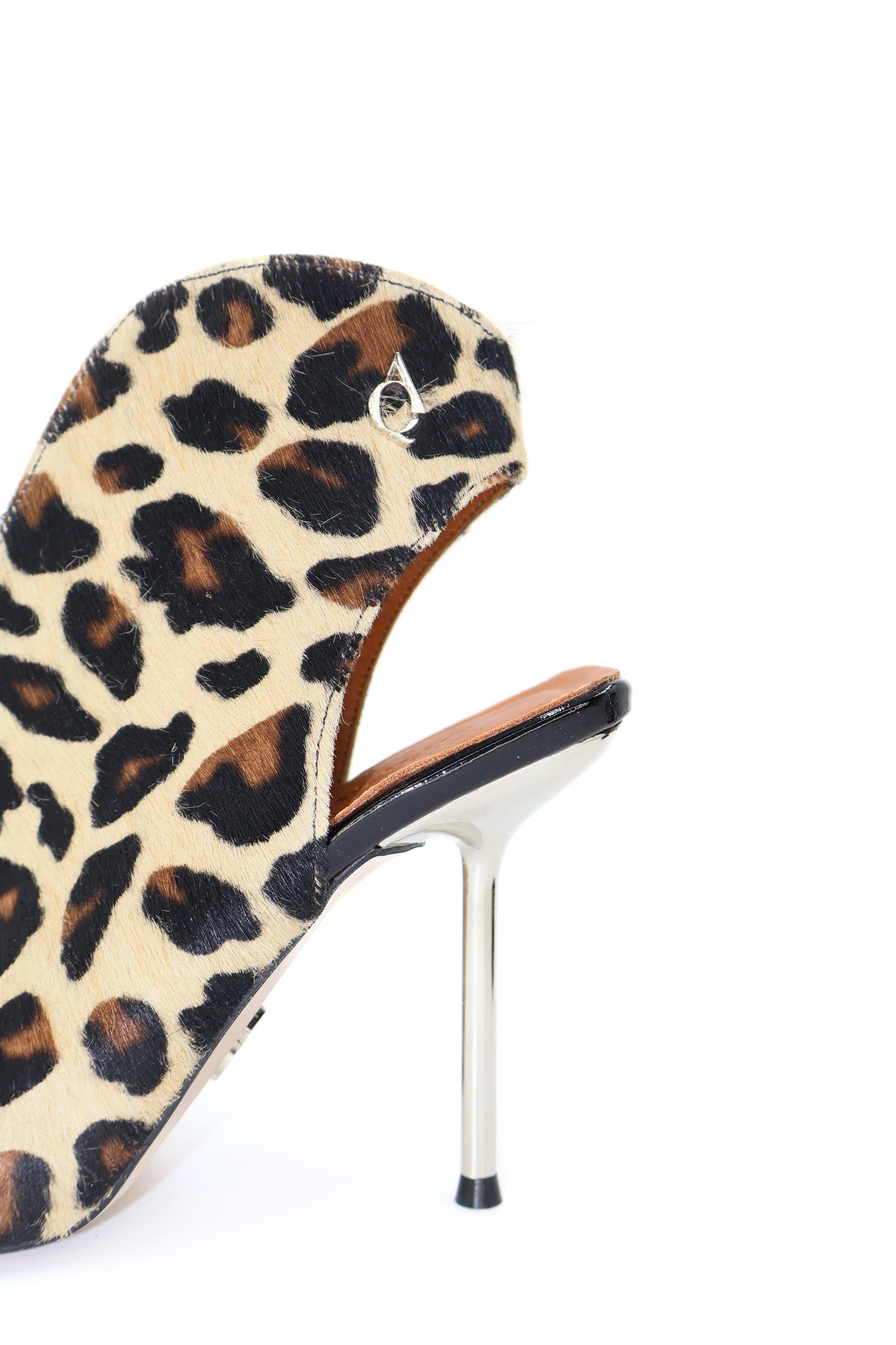 Qafarrin WILD LUXE – Genuine Thai Leather Leopard Peep Toe Bootie