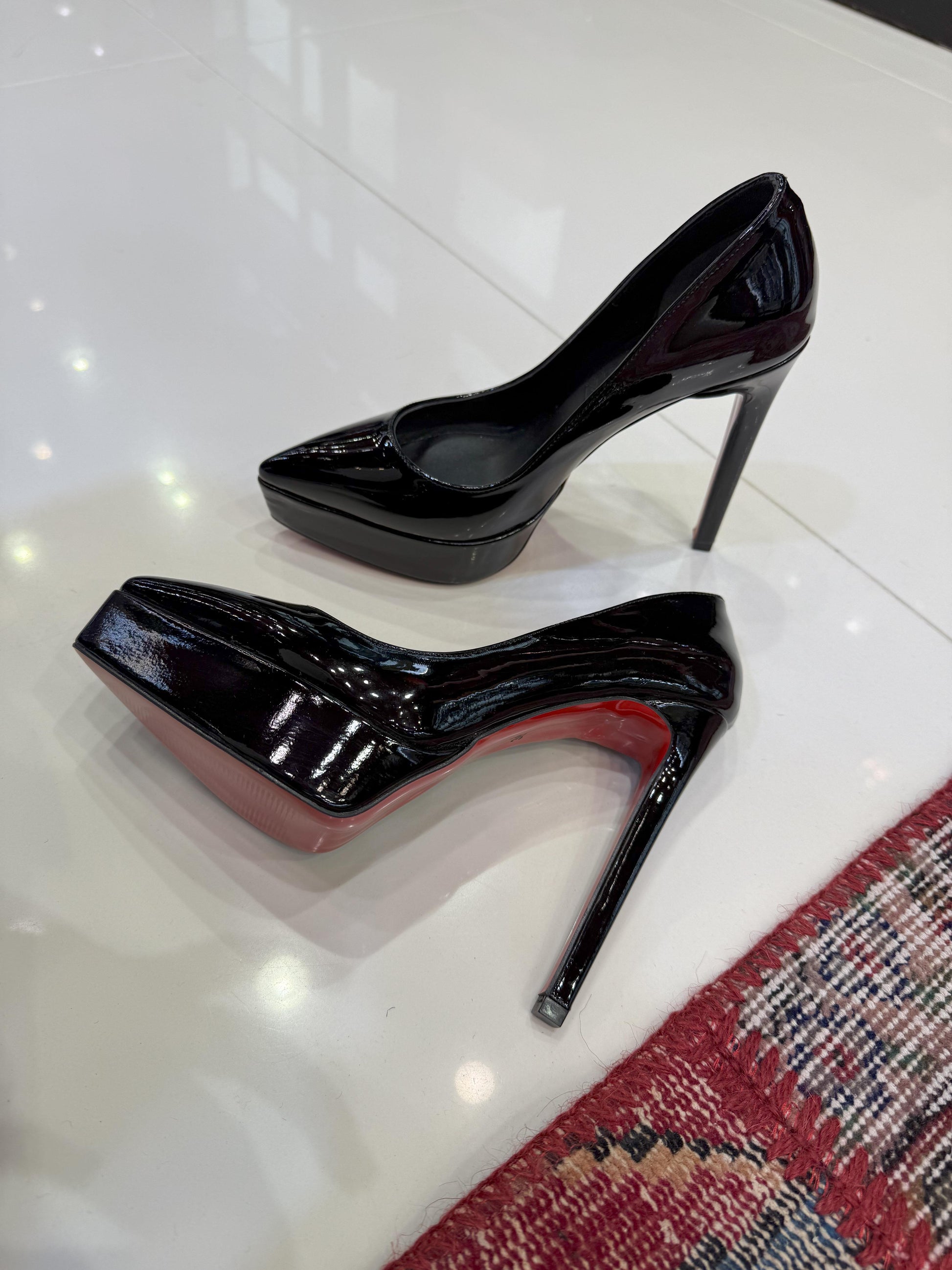 Stella Black Patent Leather Platform Stiletto